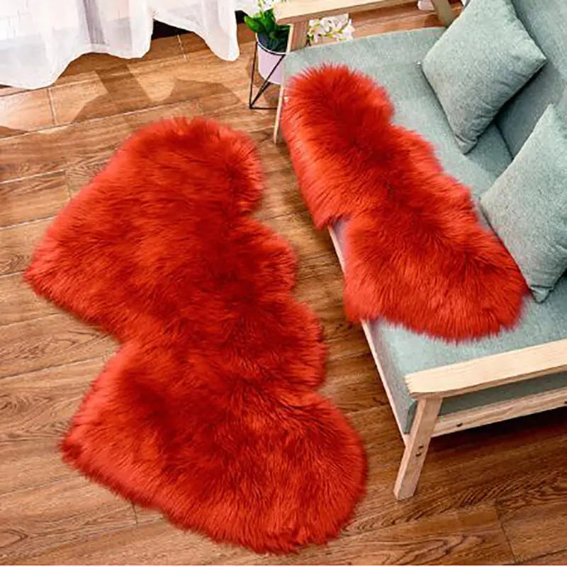 Custom Plush Heart-Shaped Stair Carpet for Decor