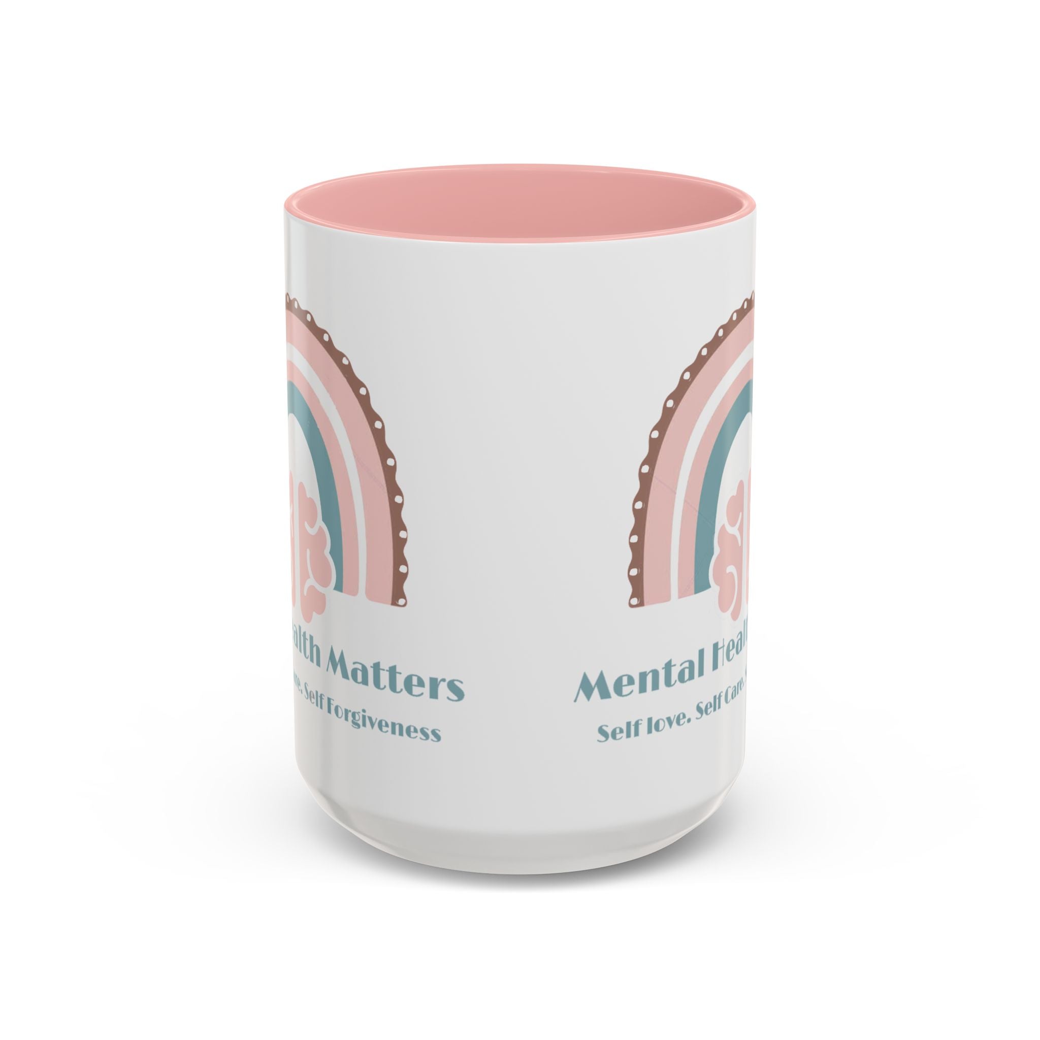 Mental Health Matters V2. Coffee Mug - Self Care, Inspirational Gift, Rainbow Design, Tea Lover's Accessory, Wellness Reminder