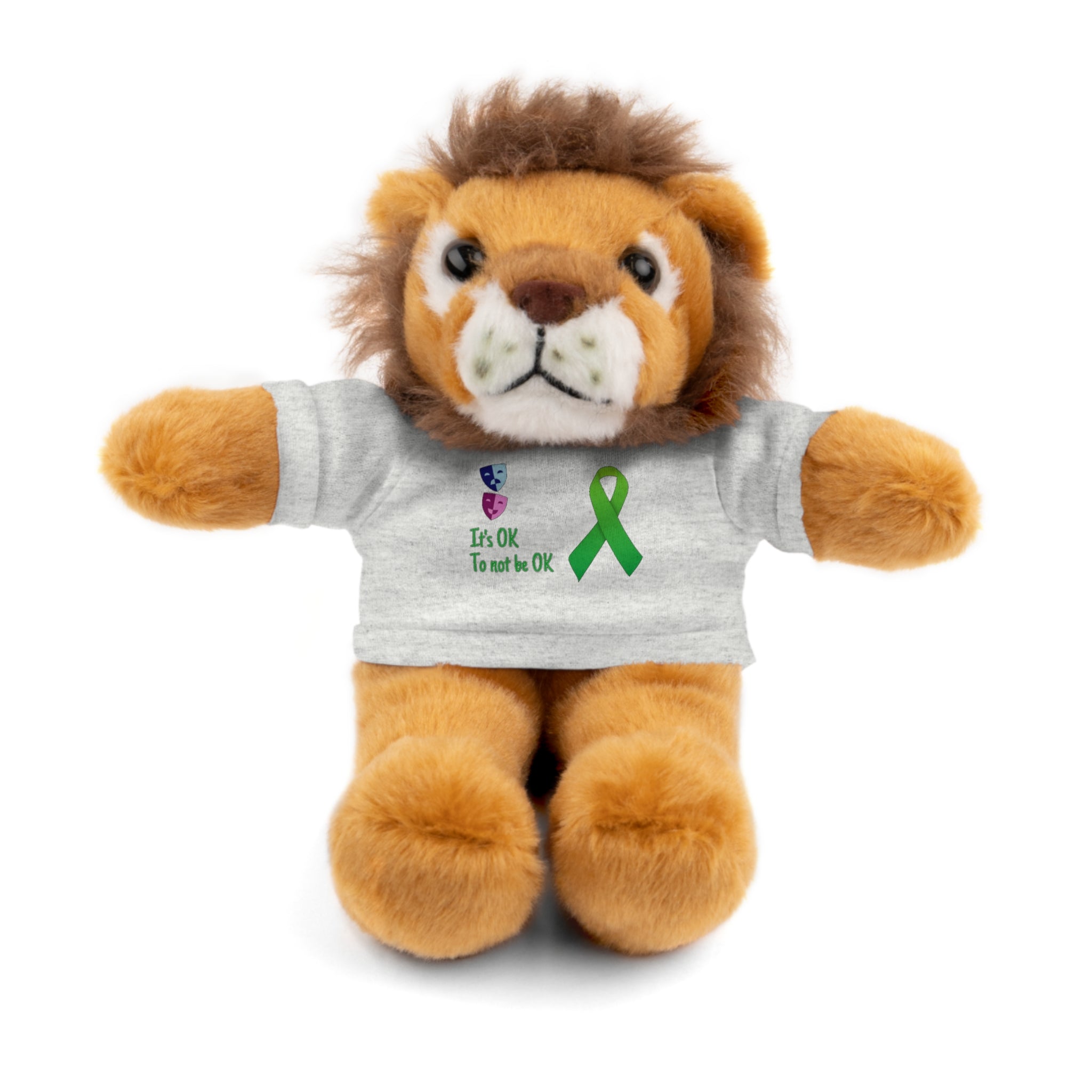 Stuffed Animal with Encouraging Tee, Comfort Stuffie, Motivational Plush, Supportive Teddy Bear