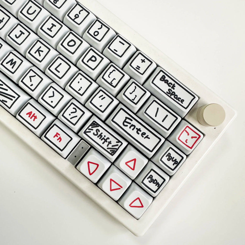 125 Keys XDA Profile Graffiti Theme Keycap PBT Dye Sublimation Customized DIY Keycaps for Gaming Mechanical Keyboard MX Switches