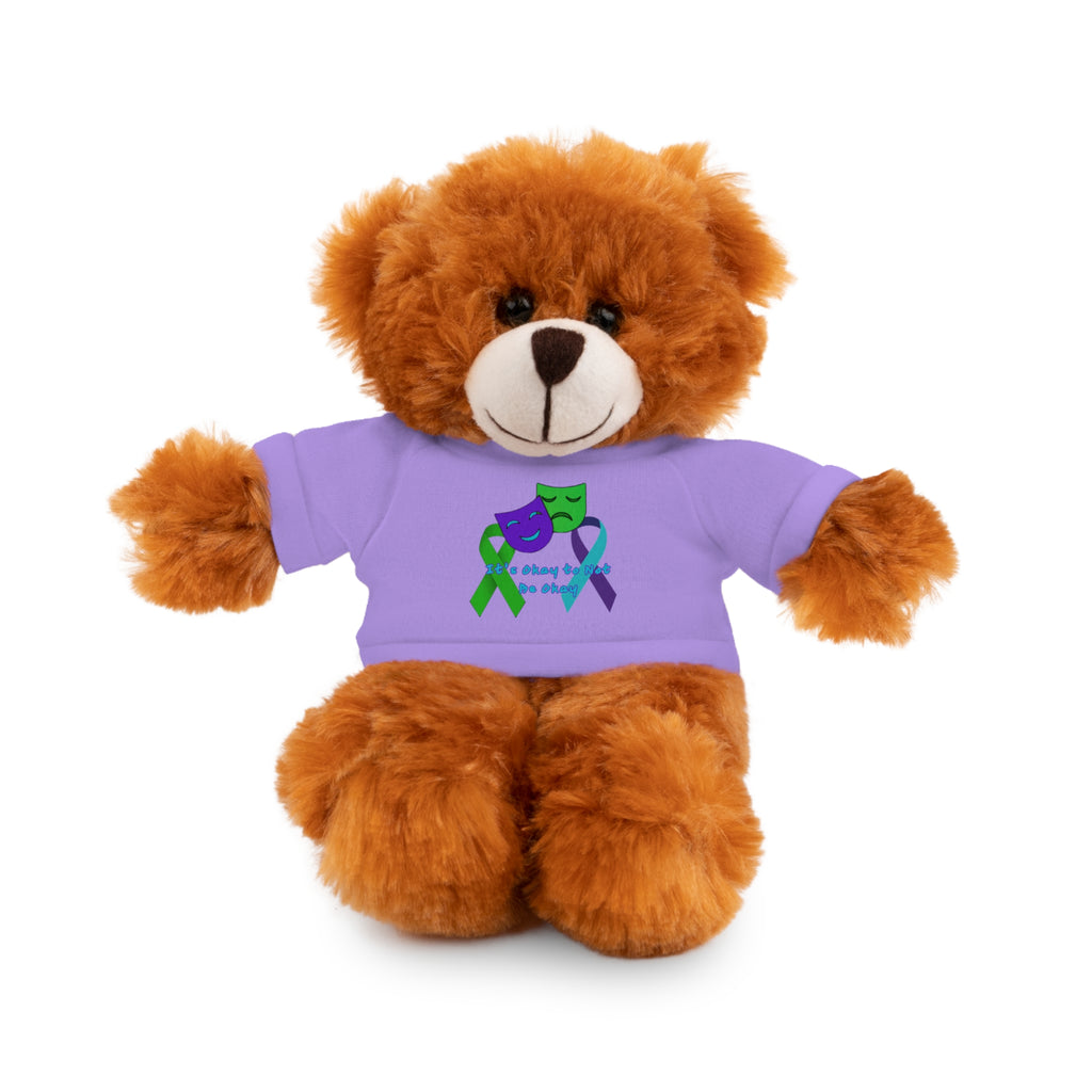 Stuffed Animal with Encouraging Tee, Comfort Stuffie, Motivational Plush, Supportive Teddy Bear