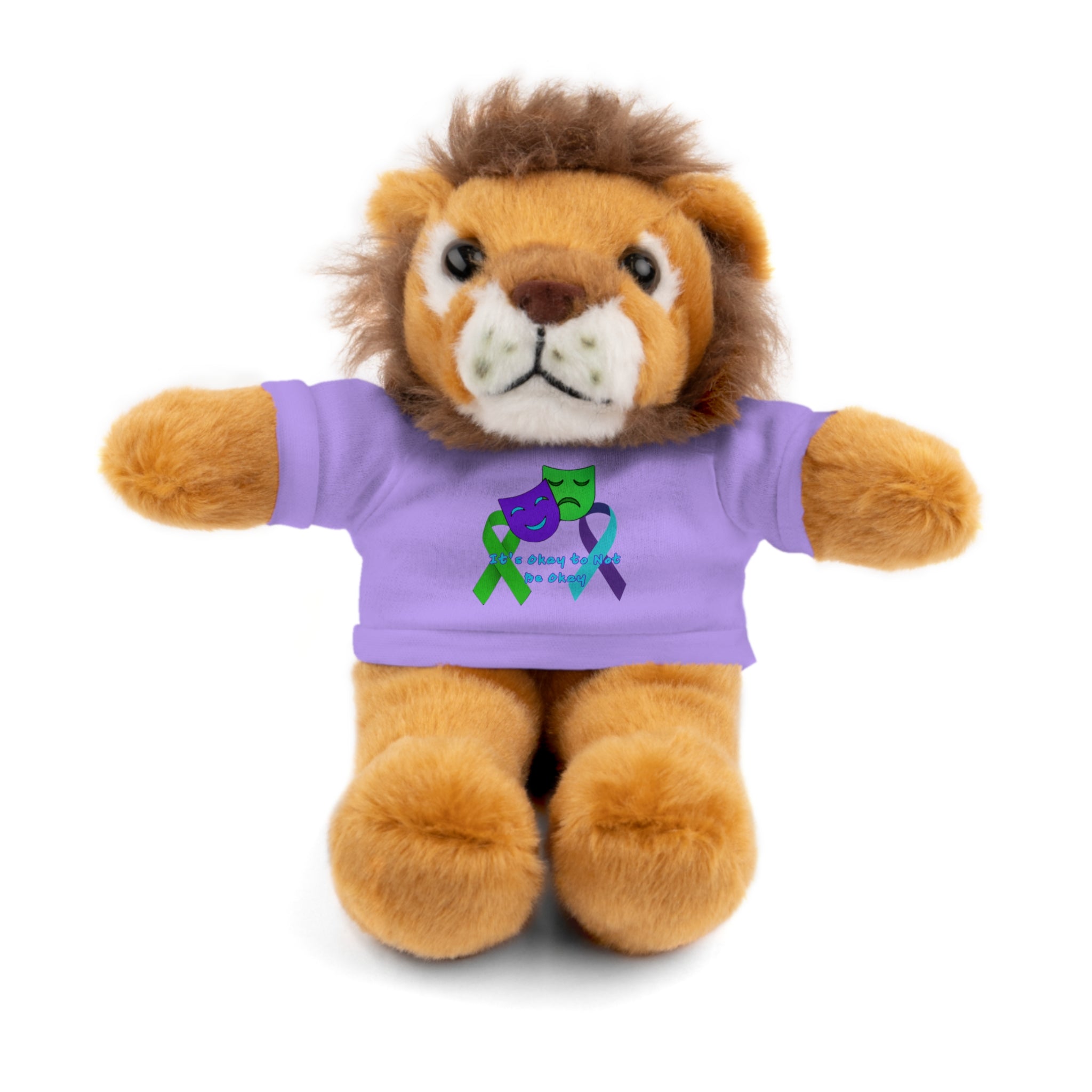 Stuffed Animal with Encouraging Tee, Comfort Stuffie, Motivational Plush, Supportive Teddy Bear