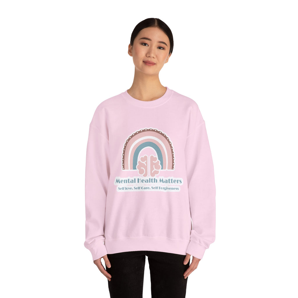 Mental Health Matters V2 Crewneck Sweatshirt, Self-Care Gift, Positive Vibes Apparel, Mental Wellness, Cozy Casual Wear