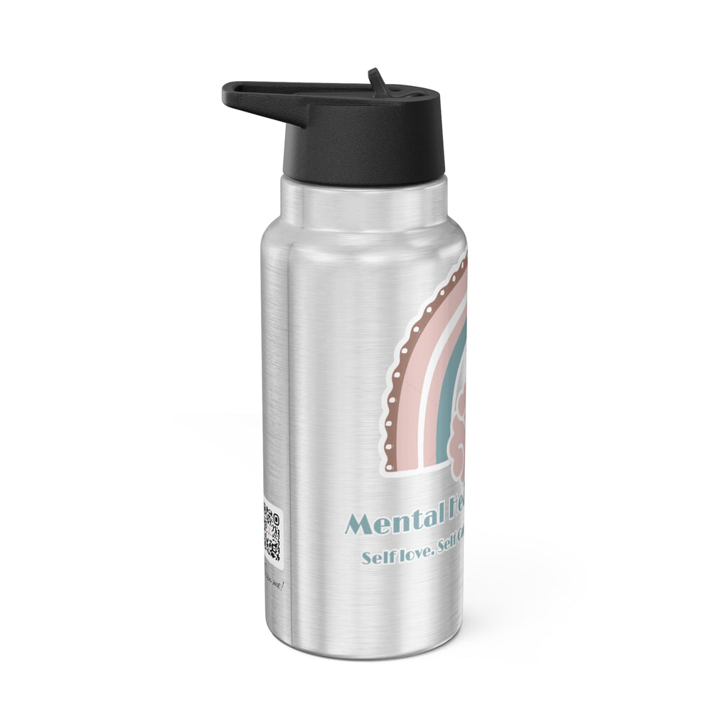 Mental Health Matters V2 Tumbler - 32oz Motivational Water Bottle for Self-Care, Mindfulness, Gifts, Wellness, Eco-Friendly