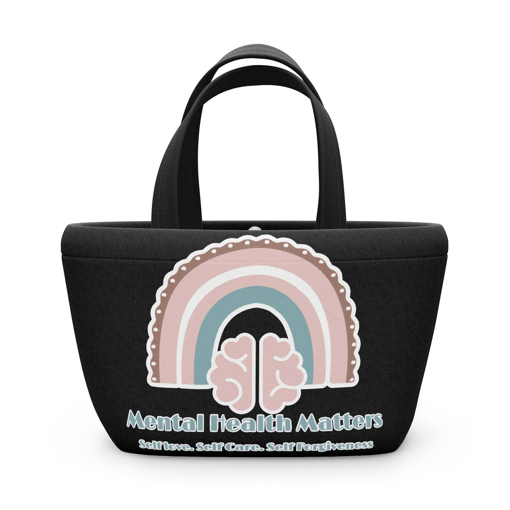 Mental Health Matters Lunch Bag | Stylish Tote for Self-Care, Eco-Friendly Food Carrier, Mindfulness Gift, Wellness Accessory