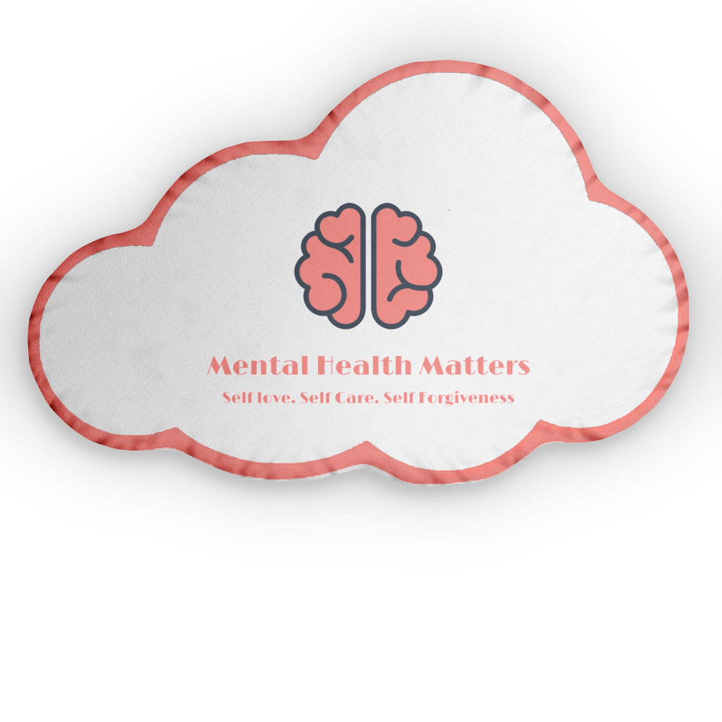 Mental Health Matters Cloud-Shaped Pillows for Mental Wellness, Unique Gifts, Home Decor, Self-Care, Couch Accessories, Stress Relief