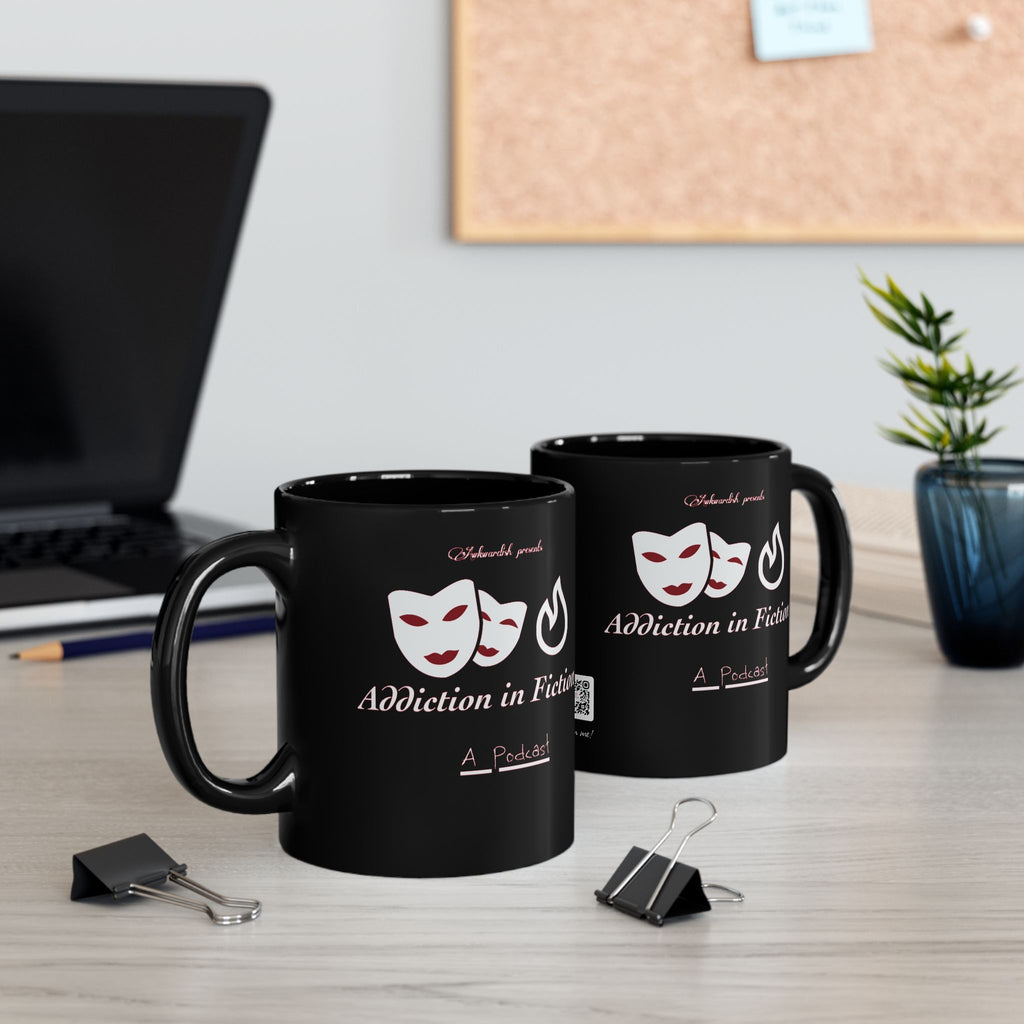 Addiction in Fiction Black Mug for Podcast Lovers, Addicted to Storytelling, Unique Gift for Writers, Halloween Themed Drinkware, [...]