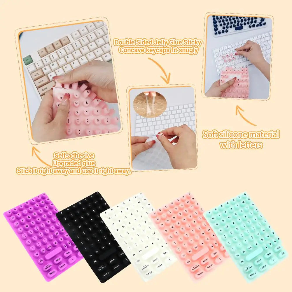 Silicone Laptop Keyboard Film Long Nails Convenient Artifact Typing Available On Nails Key Protects Caps Manicure Press K7N0