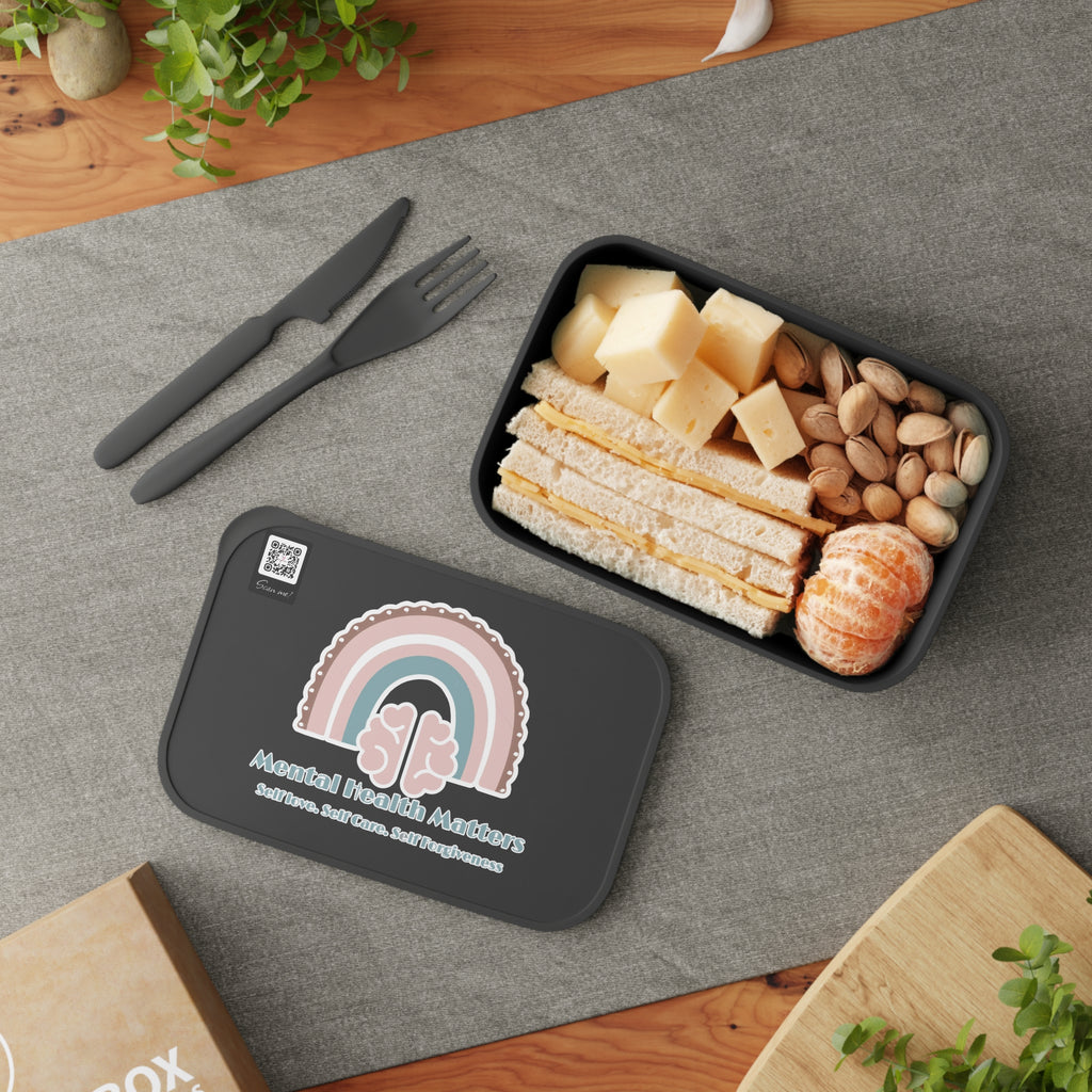 Mental Health Matters V2. Bento Box, Lunch Container, Eco-Friendly Lunchbox, Mindfulness Gift, Food Storage Solution