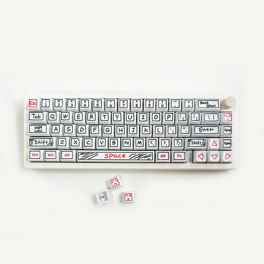 125 Keys XDA Profile Graffiti Theme Keycap PBT Dye Sublimation Customized DIY Keycaps for Gaming Mechanical Keyboard MX Switches