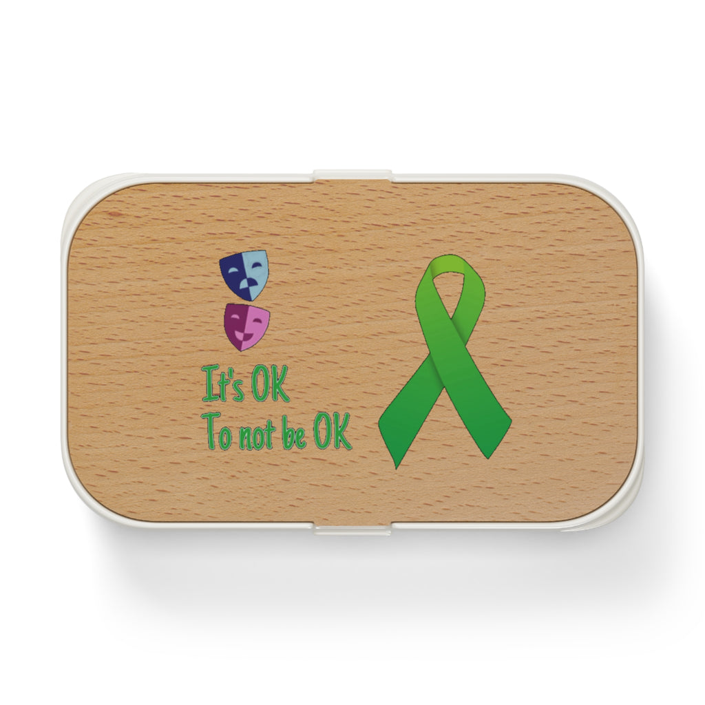 "It's OK to Not be OK" Mindful Bento Lunch Box - Support Mental Health, Eco-Friendly, Back to School, Gift for Friends, Lunch Organizer