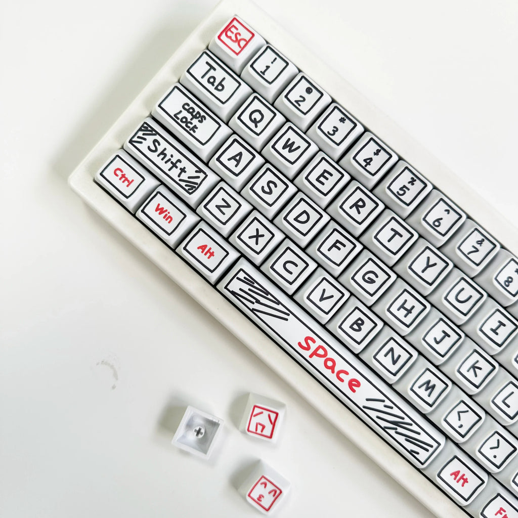 125 Keys XDA Profile Graffiti Theme Keycap PBT Dye Sublimation Customized DIY Keycaps for Gaming Mechanical Keyboard MX Switches