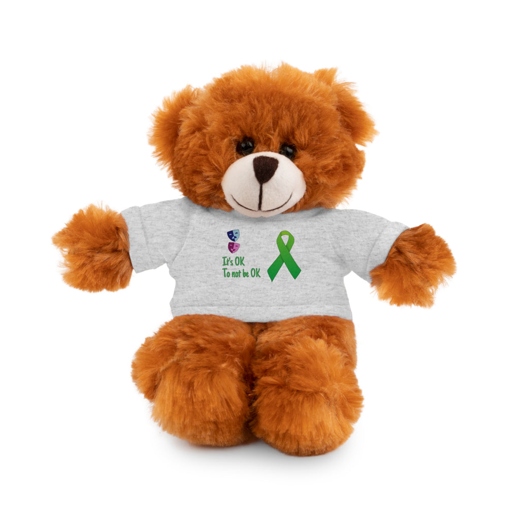 Stuffed Animal with Encouraging Tee, Comfort Stuffie, Motivational Plush, Supportive Teddy Bear