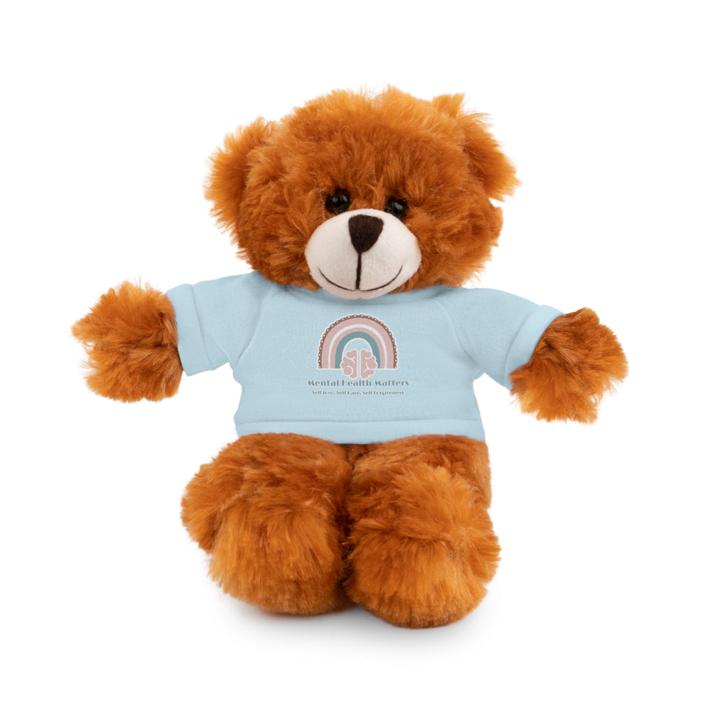 Stuffed Animal with Encouraging Tee, Comfort Stuffie, Motivational Plush, Supportive Teddy Bear