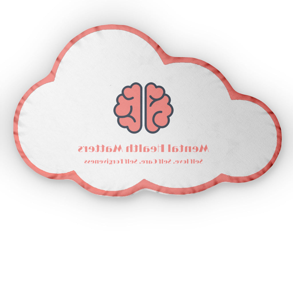 Mental Health Matters Cloud-Shaped Pillows for Mental Wellness, Unique Gifts, Home Decor, Self-Care, Couch Accessories, Stress Relief