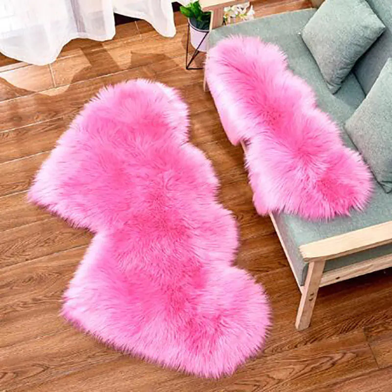 Custom Plush Heart-Shaped Stair Carpet for Decor