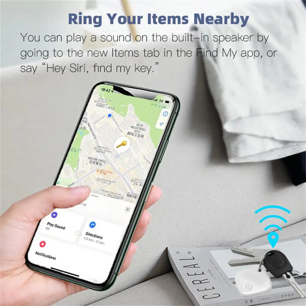 F2 Smart Airtag GPS Positioning Anti-Lost Device For iPhone iPad iOS Find My App Bluetooth Tracker Keys/Pets/Kids Locator Finder