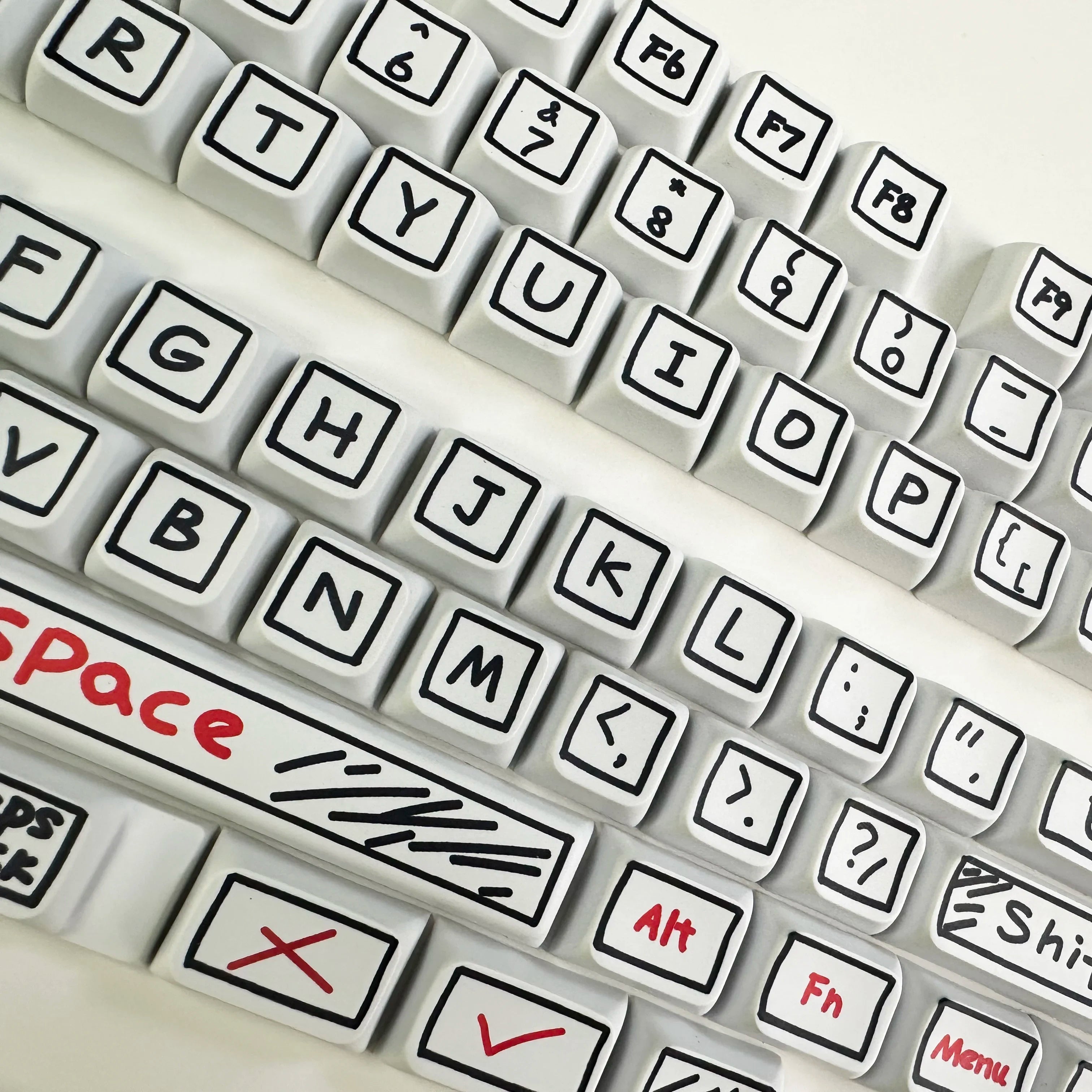 125 Keys XDA Profile Graffiti Theme Keycap PBT Dye Sublimation Customized DIY Keycaps for Gaming Mechanical Keyboard MX Switches